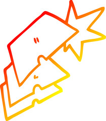 warm gradient line drawing cartoon work knife blades