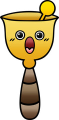 gradient shaded cartoon school bell