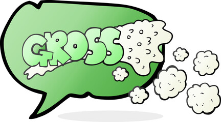 gross speech bubble cartoon