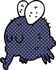 quirky comic book style cartoon fly