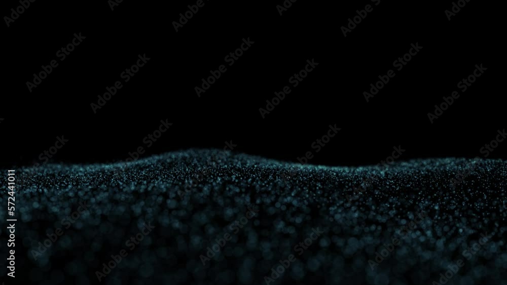 Poster loop flickering dotted waves endless flying animation.