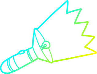 cold gradient line drawing old cartoon torch
