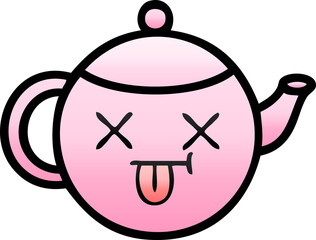 gradient shaded cartoon teapot