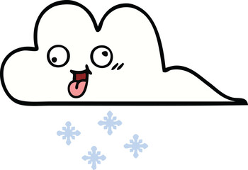 cute cartoon snow cloud