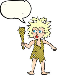 comic book speech bubble cartoon cave woman