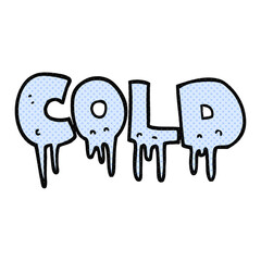 cartoon word cold