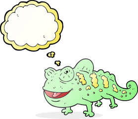 thought bubble cartoon chameleon