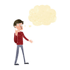 cartoon man asking question with thought bubble