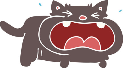 cartoon doodle fat cat