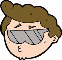 cartoon boy wearing sunglasses