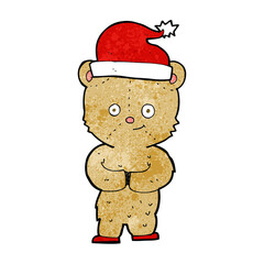 Fototapeta premium cartoon christmas teddy bear