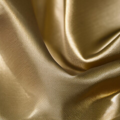 golden silk background - gold color cloth texture background - Silk - Brown fabric - Generative AI