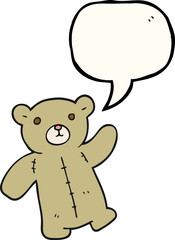 speech bubble cartoon teddy bear