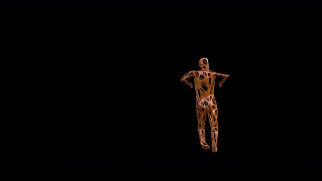3d Print Guy Dance Transparent Alpha Video