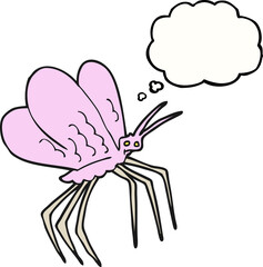 thought bubble cartoon butterfly