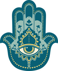 tattoo style icon of a hamza