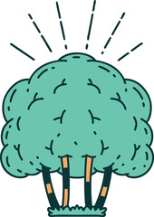 traditional tattoo style tree