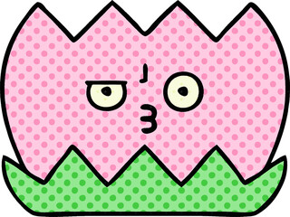 comic book style cartoon water lilly