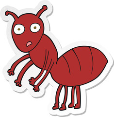sticker of a cartoon ant