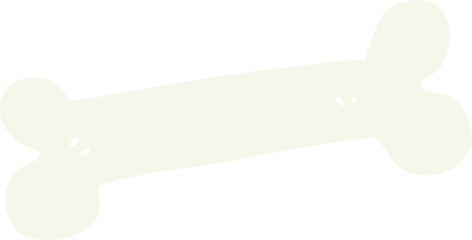 flat color style cartoon bone