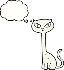 thought bubble cartoon cat