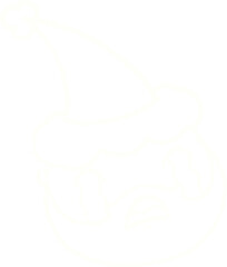 Christmas Man Chalk Drawing