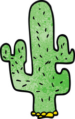 cartoon doodle cactus