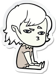 Obraz premium sticker of a cartoon vampire girl