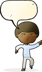 Obraz premium cartoon annoyed man with speech bubble