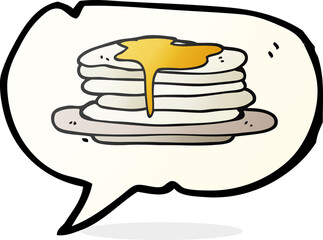 speech bubble cartoon stack of pancakes
