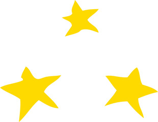 flat color style cartoon stars