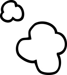 line drawing cartoon poof of smoke