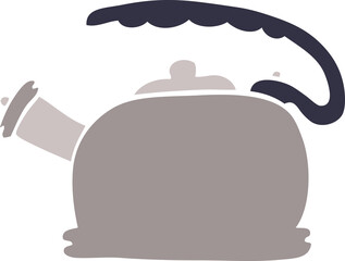 cartoon doodle whistling kettle