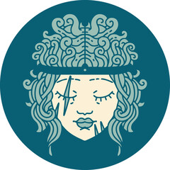 human barbarian character icon