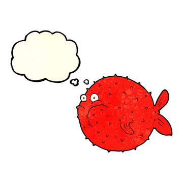 recommend clip art: cartoon puffer fish with thought bubble