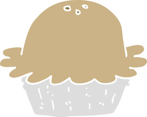 flat color style cartoon pie