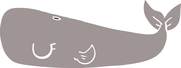 Obraz premium cartoon doodle whale