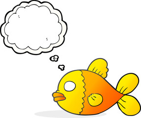 thought bubble cartoon fish