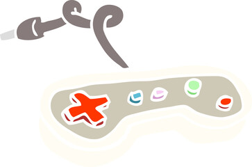 flat color illustration cartoon games controller