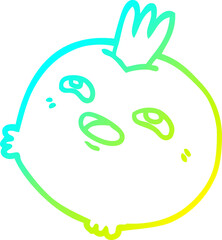 cold gradient line drawing cartoon happy root vegetable