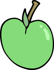 cartoon doodle apple