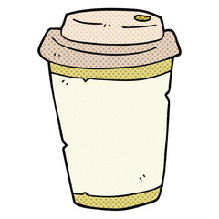 cartoon take out coffee