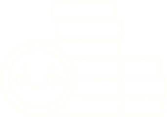 Coin Stack Chalk Drawing