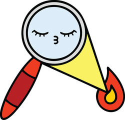 cute cartoon magnifying glass