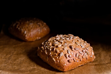 Bread rolls with sunflower seed