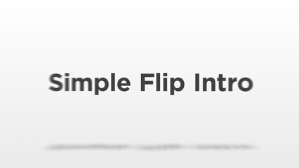 Fototapeta na wymiar Simple Flip Text and Logo Intro