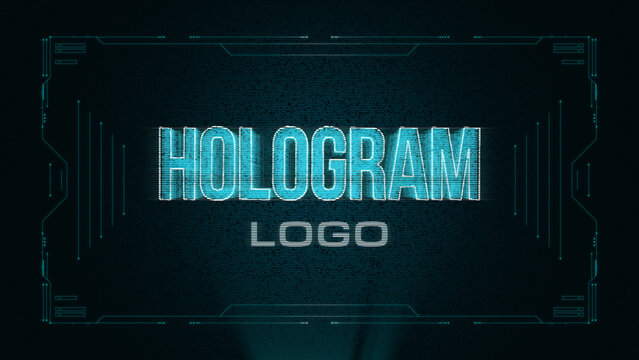 Glitchy Hologram Logo Reveal