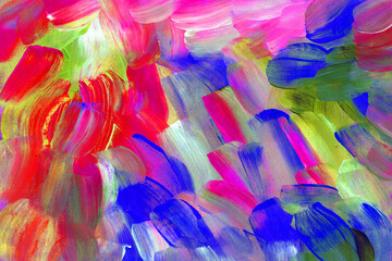 Hand drawn acrylic colorful texture