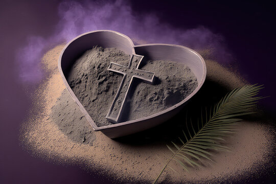Ash Wednesday concept illustration, generative ai