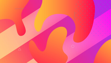 Minimal Flyer. Trendy Page. Futuristic Layout. Wave Rainbow Background. Violet Bright Design. Color Landing Page. Gradient Element. Multicolor Wallpaper. Violet Minimal Flyer